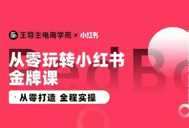 王导主·小红书电商运营实操课，从零打造 全程实操